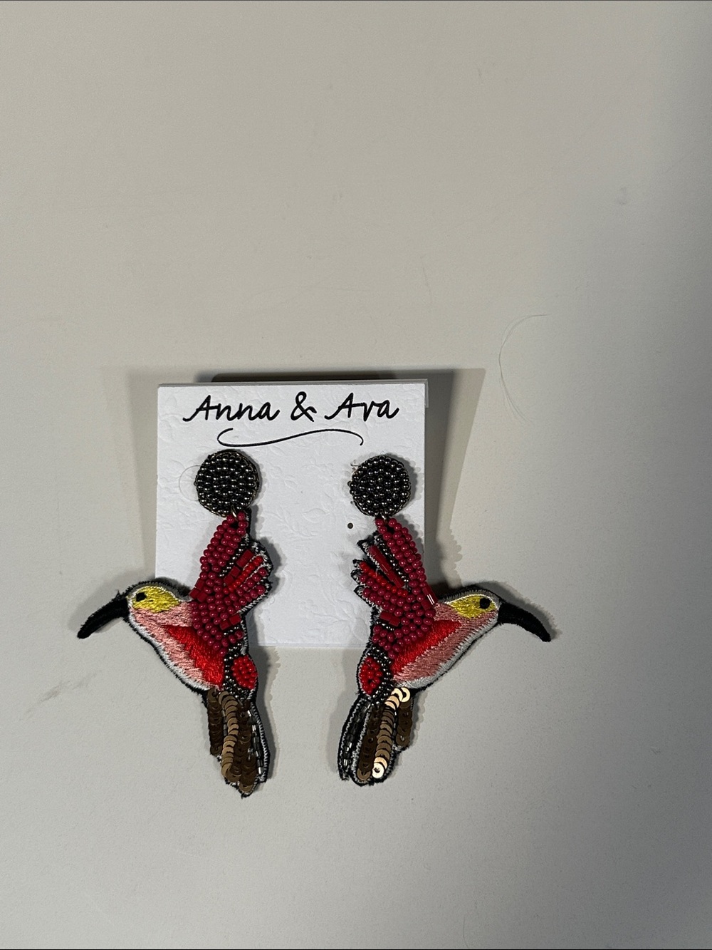 Anna & Ava Bird Beaded Statement Earrings